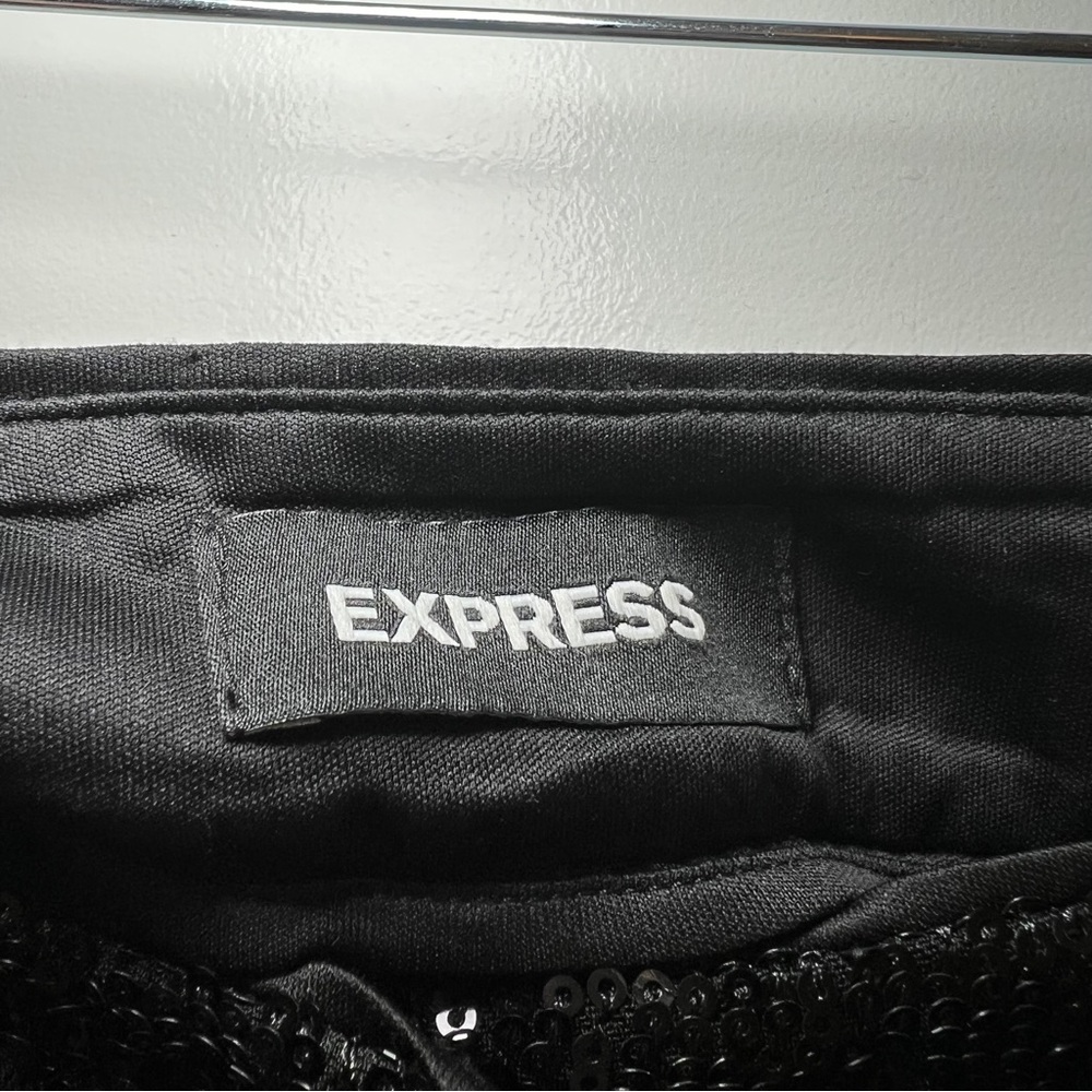 Express Cropped High Rise Sequin Pants Size M - Picture 4 of 7